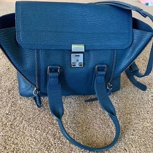 3.1 Phillip Lim Classic Pashli Satchel Navy Blue